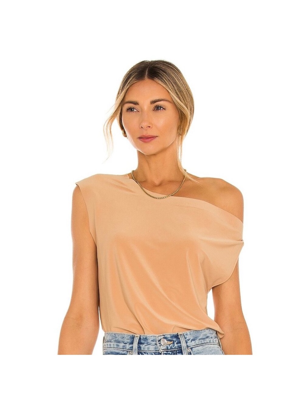 Norma Kamali Drop Shoulder Top in Gold Size XS